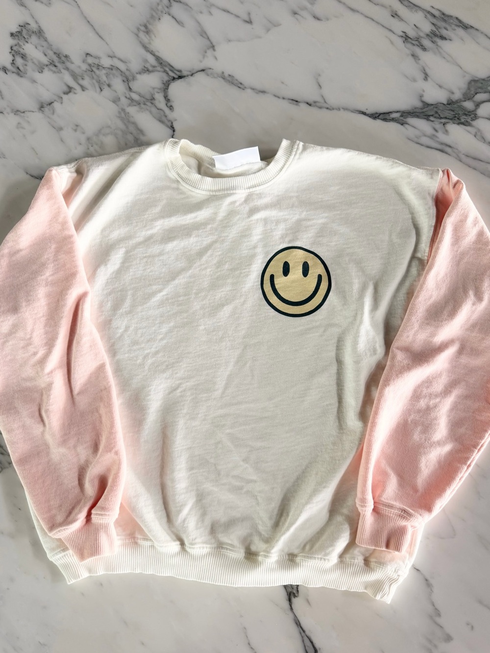 Jean and June Smiley Face Crewneck Sweatshirt
